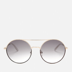 Karl Lagerfeld Women's Round Frame Sunglasses - Brown/Gold