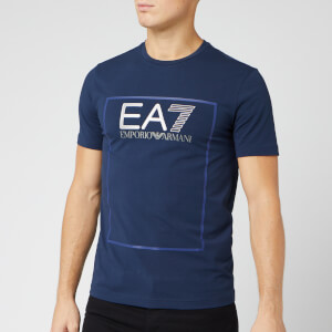 Emporio Armani EA7 Men's Box Logo T-Shirt - Navy