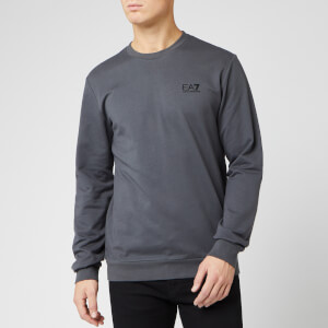 Emporio Armani EA7 Men's Small Logo Crew Neck Sweatshirt - Dark Grey