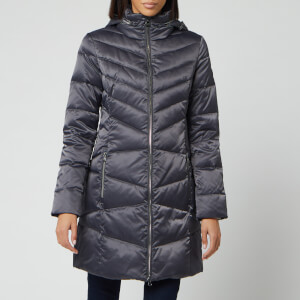 Emporio Armani EA7 Women's Long Down Jacket - Magnet Grey