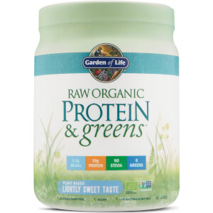 Organic Raw Protein And Greens Powder - Lightly Sweet - 488G