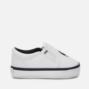 Polo Ralph Lauren Baby's Bal Harbour II Polo Player Slip On Trainers - White/Navy