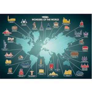 Wonders of the World Scratch Poster