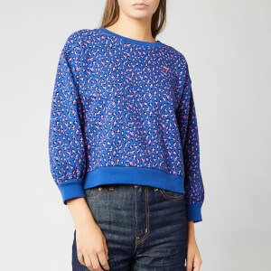 Levi's Women's Isa Crew Sweatshirt - Fun Leopard Sodalite Blue