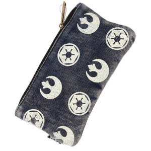 Loungefly Star Wars Rebel Imperial Symbols Denim Pouch