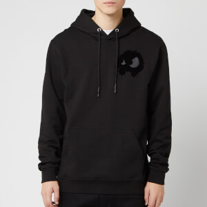 McQ Alexander McQueen Men's Pullover Large Monster Hoodie - Darkest Black