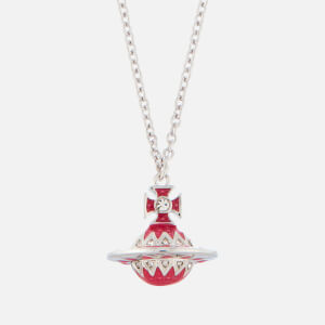 Vivienne Westwood Women's Aretha Small Orb Pendant - Rhodium Crystal Pink