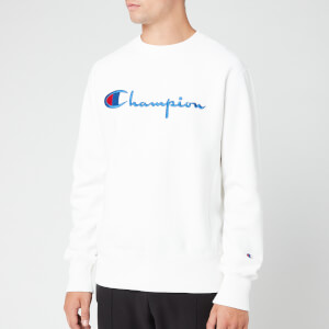 Champion Men's Big Script Sweatshirt - White