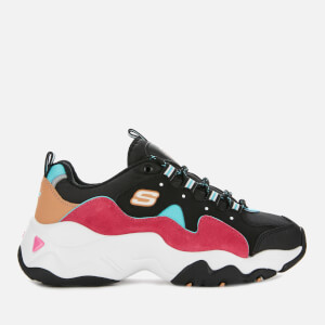 Skechers Women's D'Lites 3.0 Trainers - Black/Pink/Blue