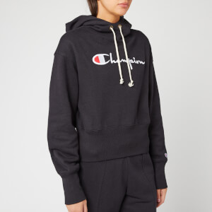 Champion Women's Big Script Hooded Sweatshirt - Black