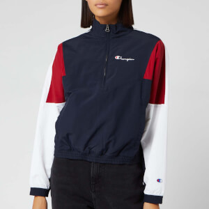 Champion Women's Half Zip Top - Navy/Red/White