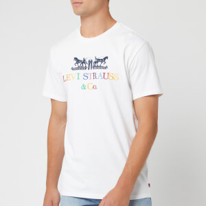 Levi's Men's 2 Horse 90's Text T-Shirt - White