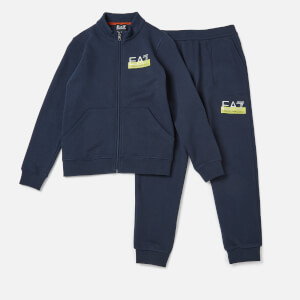 Emporio Armani EA7 Boys' Train Visibility Full Zip Tracksuit - Navy