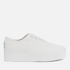 TOMS Women's Cordones Boardwalk Flatform Trainers - White
