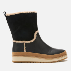 TOMS Women's Makenna Leather Pull On Boots - Black