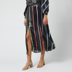 Olivia Rubin Women's Astrid Skirt - Black Thin Stripe