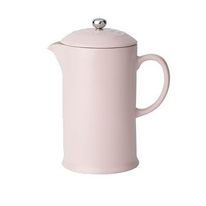 Le Creuset Stoneware Cafetiere Coffee Press - Chiffon Pink