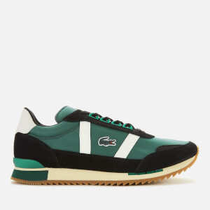 Lacoste Men's Partner Retro Trainers - Dark Green/Off White