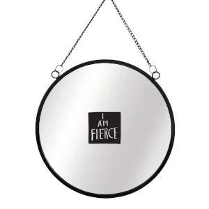 I Am Fierce Round Mirror & Vinyl Sticker