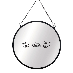 Rolling Panda Round Mirror & Vinyl Sticker