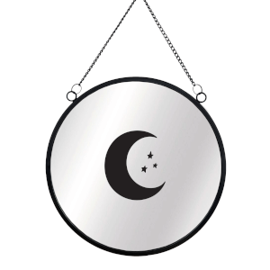 Moon And Stars Round Mirror & Vinyl Sticker
