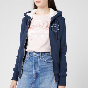 Superdry Women's Applique Zip Hoody - Navy