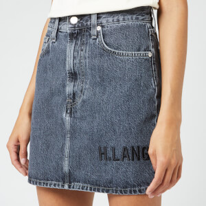 Helmut Lang Women's Raised Embroidery Femme Mini Skirt - Midnight Stone