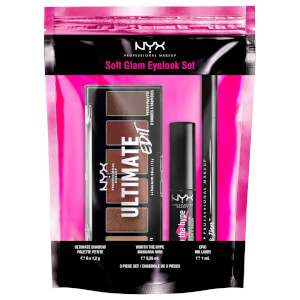 NYX Professional Makeup Soft Glam Eyeshadow, Eyeliner and Mascara Gift Set (Worth £25.00)