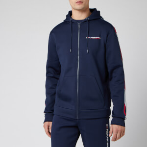 Tommy Sport Men's Full Zip Tape Fleece Hoody - Sport Navy