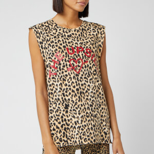 The Upside Women's Leo Love Muscle Tank Top - Leopard