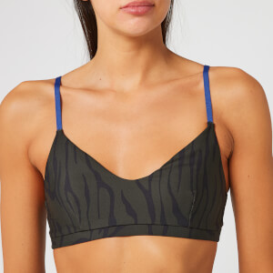 The Upside Women's Midnight Tiger Ballet Bra - Khaki/Black