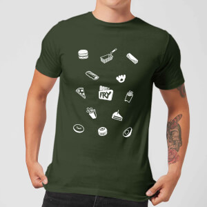 Does It Fry Pattern Men's T-Shirt - Forest Green