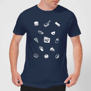 Does It Fry Pattern Men's T-Shirt - Navy