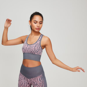 Myprotein Animal Print Seamless Women's Sports Bra - Candy/Slate