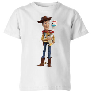 Toy Story 4 Woody And Forky Kids' T-Shirt - White