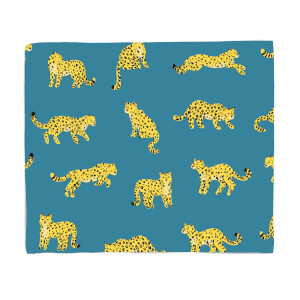 Blue Cheetahs Fleece Blanket