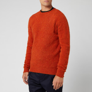 Officine Generale Men's Seamless Crewneck Brushed Shet Shirt - Rust