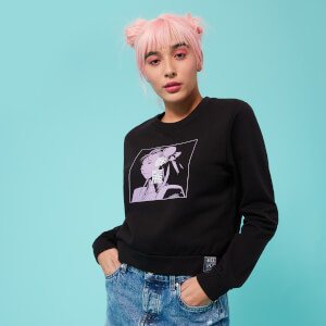 Street Fighter Arcade Chun-Li Women's Cropped Sweatshirt - Black