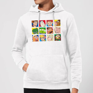 Disney Toy Story Face Collage Hoodie - White