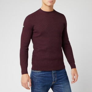 Superdry Men's Academy Crew Neck Jumper - Deep Port