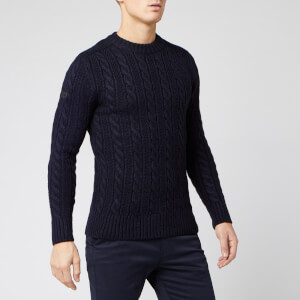 Superdry Men's Jacob Crew Neck Jumper - Downhill Navy Twist