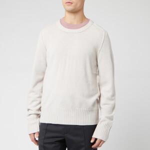 Maison Margiela Men's Elbow Patches Knitwear - Chalk