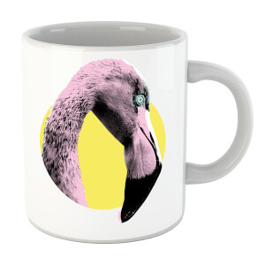 Flamingo With Circular Background Mug