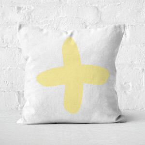 Light Yellow Cross Square Cushion
