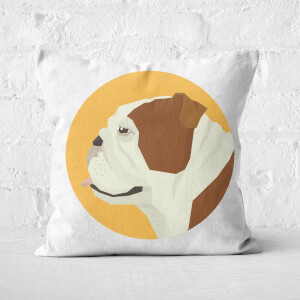 English Bulldog Square Cushion
