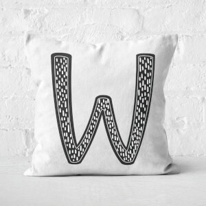 Handwritten W Square Cushion