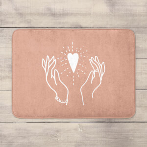 Hands And Heart Bath Mat