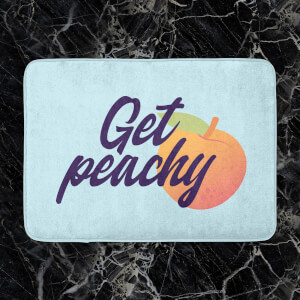 Get Peachy Plain Background Bath Mat