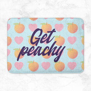 Get Peachy Patterned Background Bath Mat