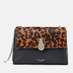 Ted Baker Women's Canann Leopard Padlock Cross Body Bag - Black
